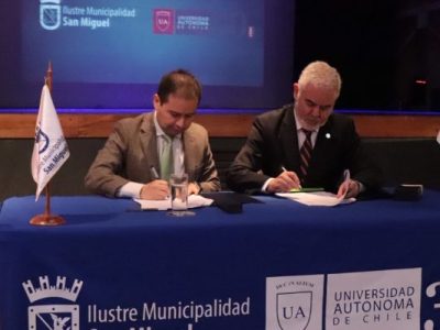 U. Autónoma firma convenio con Municipalidad de San Miguel