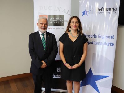 Universidad Autónoma de Chile firmó convenio con la Defensoría Regional Metropolitana Norte