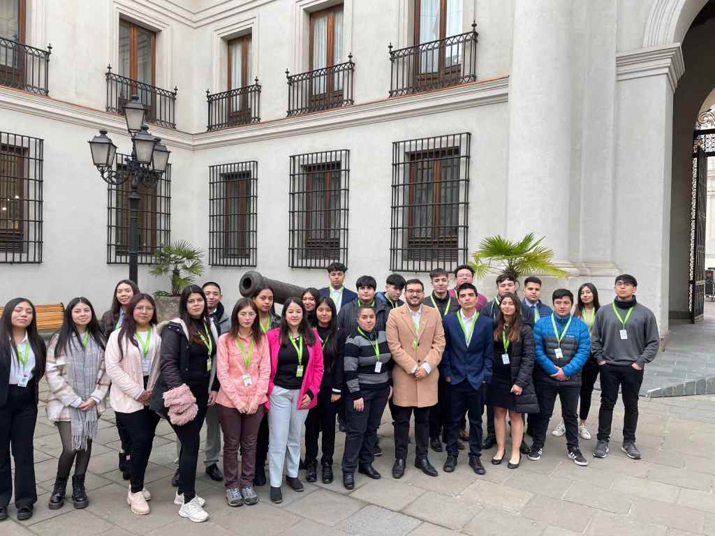 Estudiantes en La Moneda