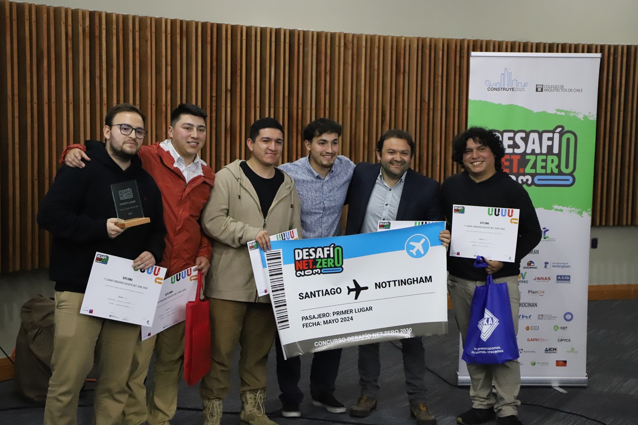 Estudiantes de Arquitectura e Ingeniería en Construcción ganadores del Concurso Nacional “Desafío Net Zero 2030”