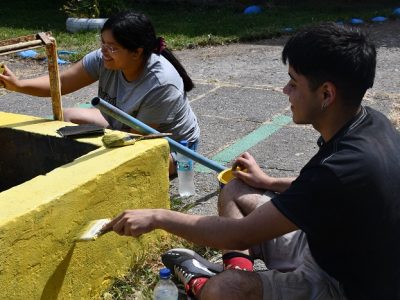 Estudiantes desarrollan trabajos voluntarios en comuna precordillerana del Maule
